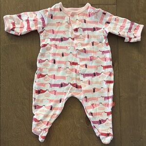 Pink and White Newborn Magnetic Me One Piece